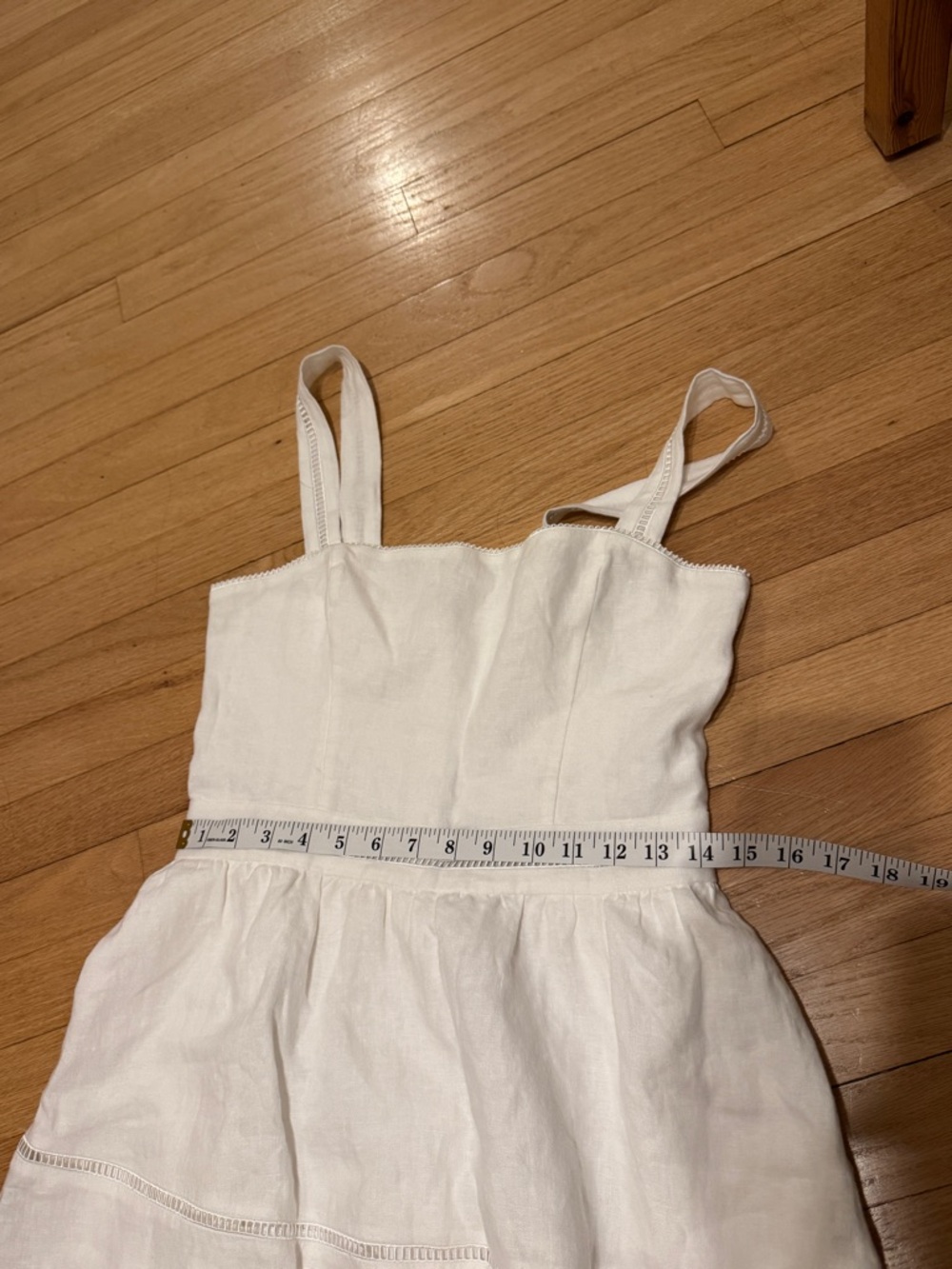 Reformation Everett Linen Dress in White Size 8 - Picture 10 of 14